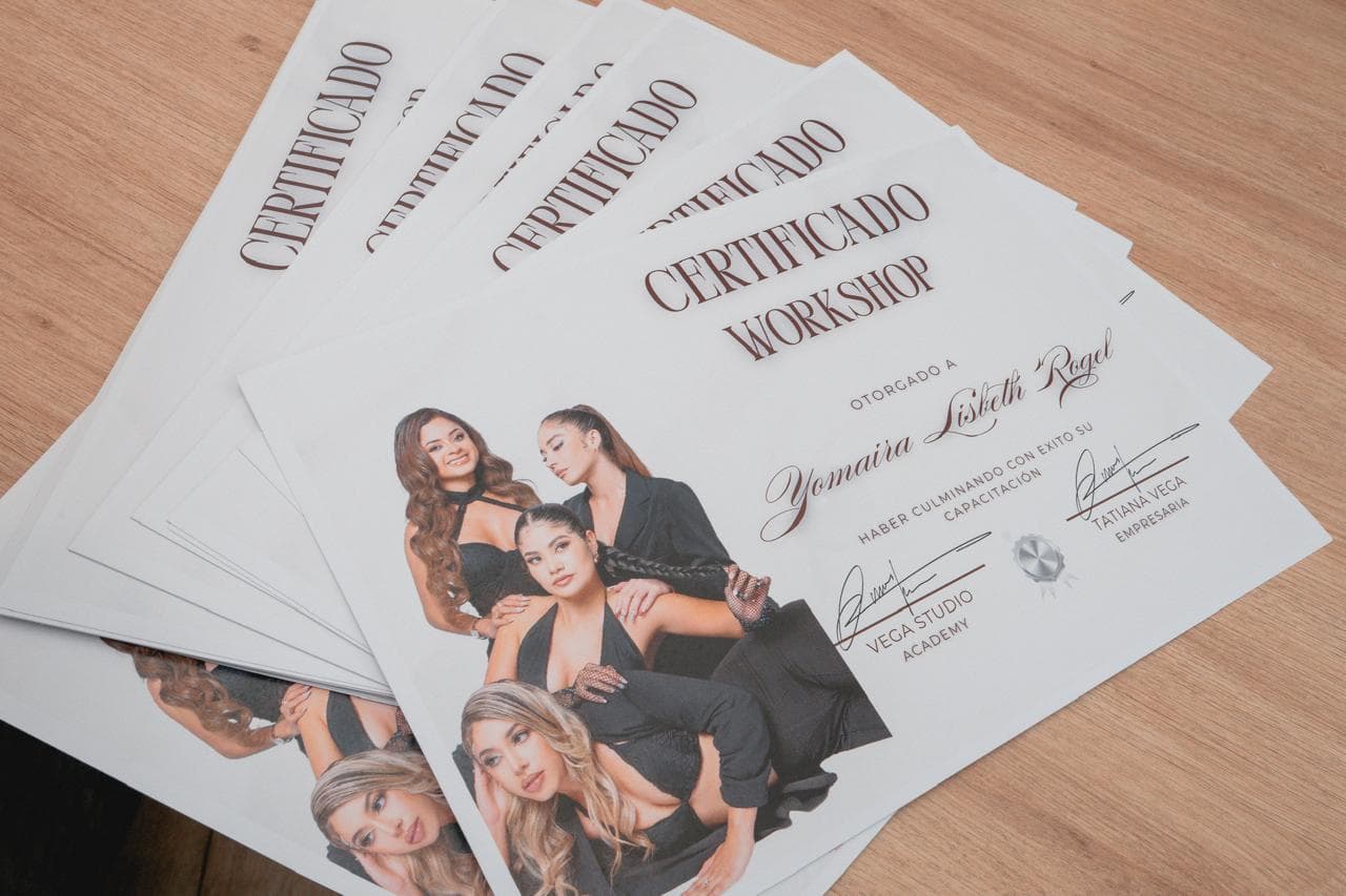 Certificados de un workshop presencial